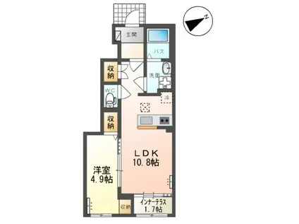 上山市金生東1丁目工事(1LDK/1階)の間取り写真
