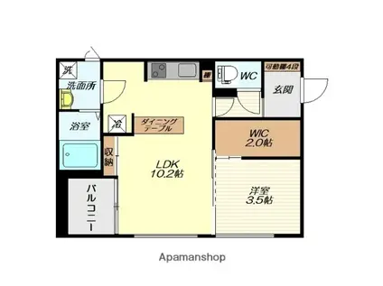 MAISONCASITA十日町(1LDK/1階)の間取り写真