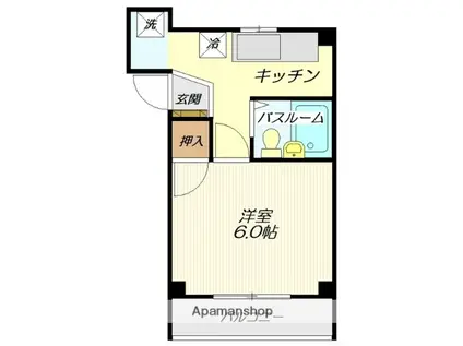 スカイコート十日町(1K/2階)の間取り写真