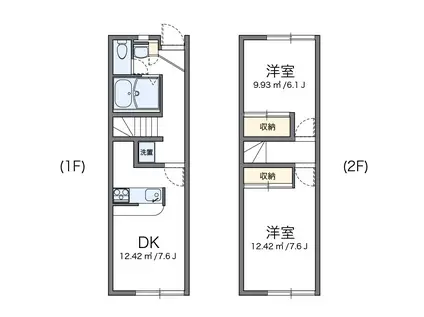 レオパレス吉原(2DK/1階)の間取り写真