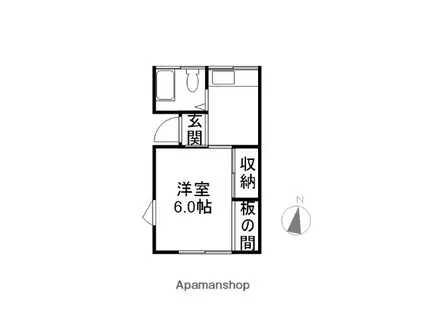 めぞん185(1K/1階)の間取り写真