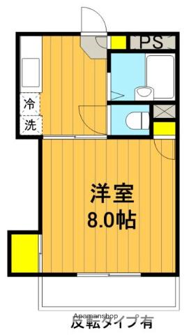 Fハイツ小原田(1K/2階)の間取り写真
