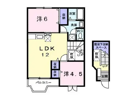 レティーシャ(2LDK/2階)の間取り写真