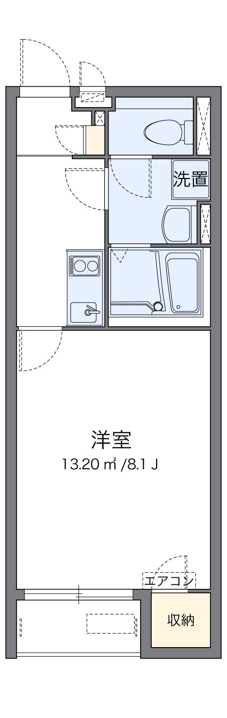 クレイノJOY GENKIDO(1K/2階)の間取り写真