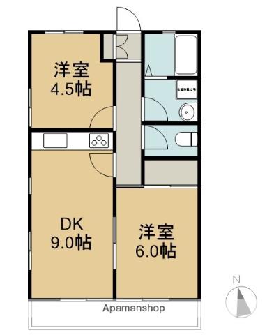 メゾンフロール(2LDK/2階)の間取り写真
