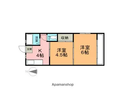 岩井マンション(2K/3階)の間取り写真