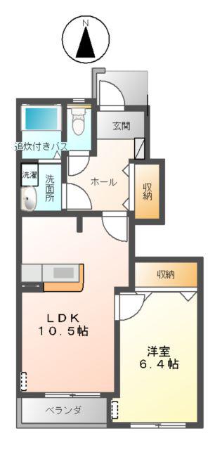 グランチェスタ(1LDK/1階)の間取り写真