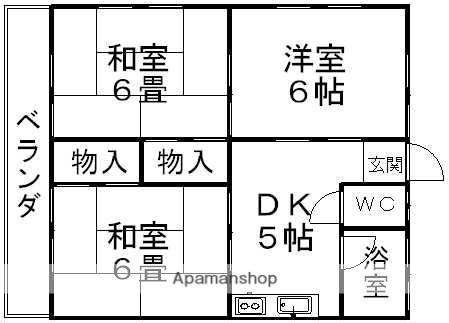 メゾンスズキ(3DK/2階)の間取り写真