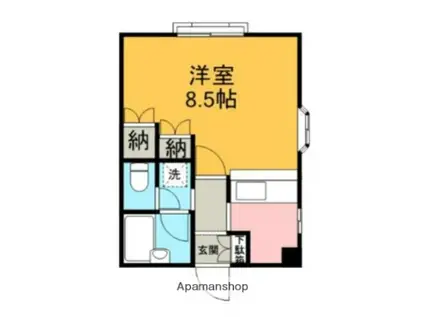 ハイツフォレスト(1K/1階)の間取り写真