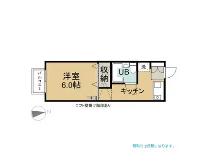 コーポルミネⅠ(1DK/2階)の間取り写真