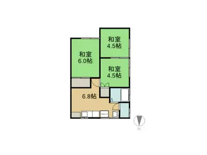 ANESIS-K(3DK/2階)の間取り写真
