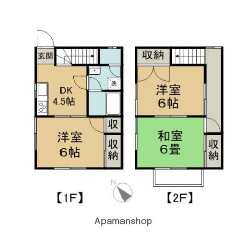 レジデンス桜B(3K/1階)の間取り写真