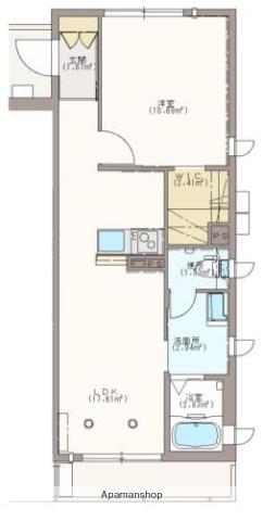ALEGRIA(1LDK/1階)の間取り写真