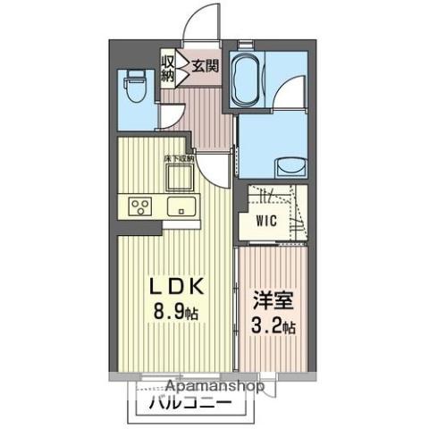 エトワル(1LDK/1階)の間取り写真