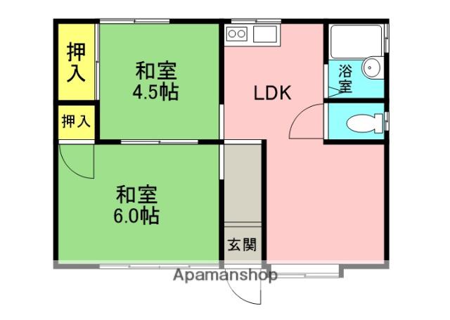 東北本線 古河駅 徒歩47分 1階建 築42年(3K)の間取り写真