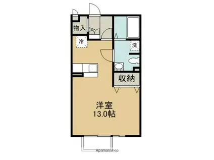 リヴピーク(1K/1階)の間取り写真