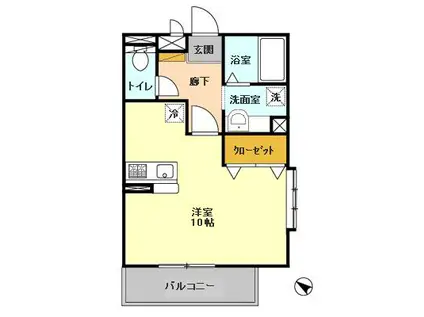 ハイツYOSHIHARU(1K/3階)の間取り写真