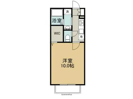 ベルデュール牛久(1K/1階)の間取り写真