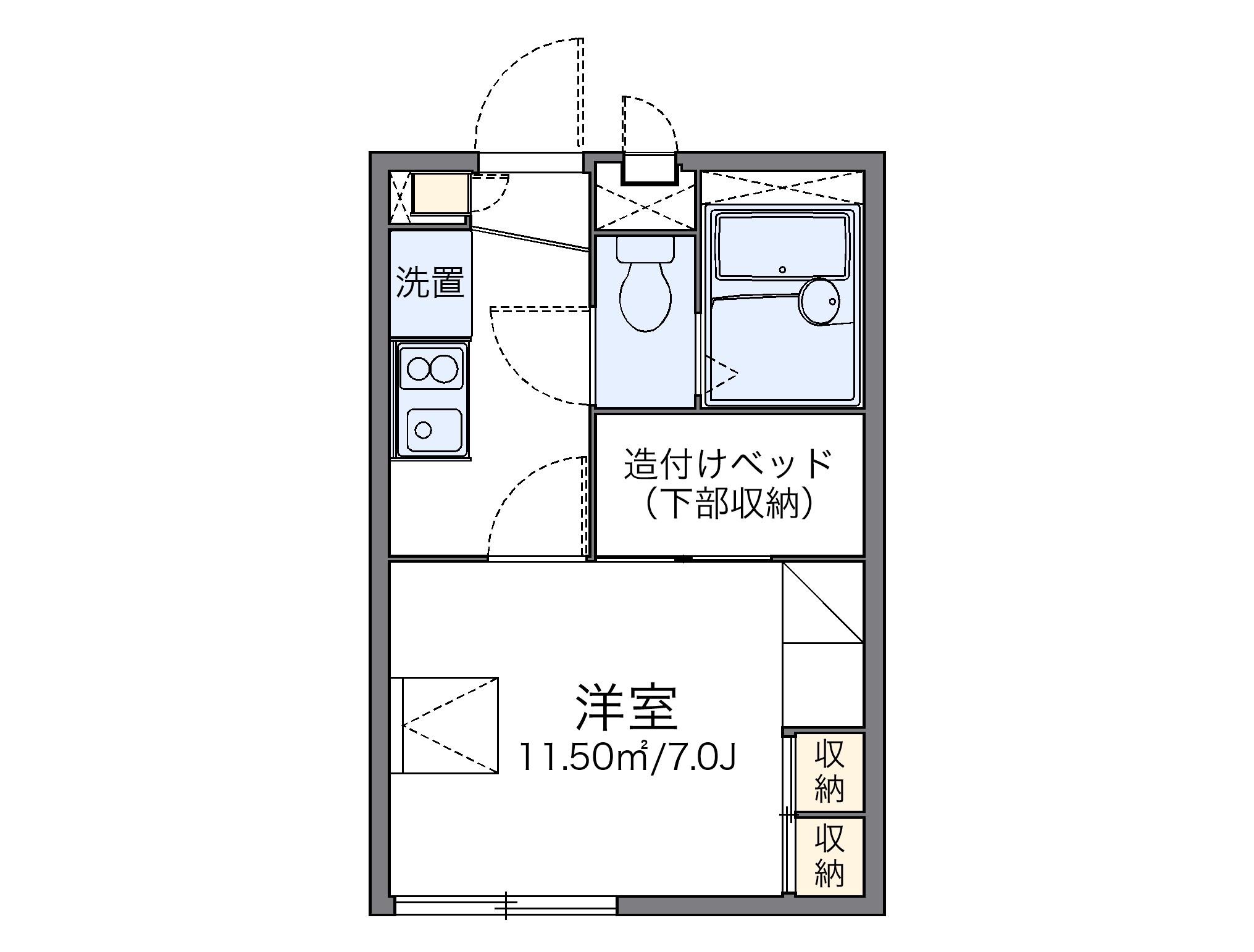 レオパレスプリマベーラ(1K/2階)の間取り写真