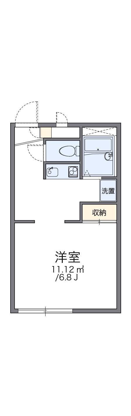 レオパレス永国(1K/1階)の間取り写真
