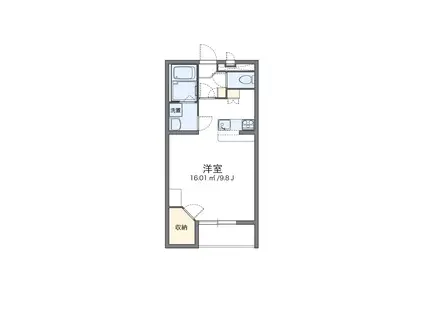 レオパレスエミネンス(1K/2階)の間取り写真