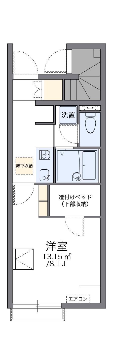 レオネクストアルプス(1K/1階)の間取り写真