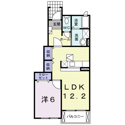 フェアリー3(1LDK/1階)の間取り写真