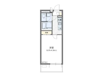 クレイノレン(1K/3階)の間取り写真