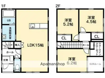 つくば松塚フィットセル(3LDK)の間取り写真