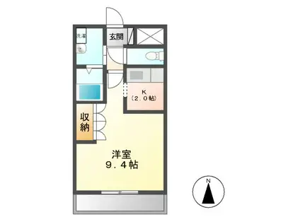 DANDELION 2 (1K/1階)の間取り写真