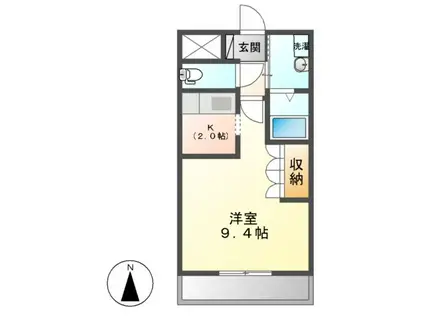 DANDELION 2 (1K/1階)の間取り写真