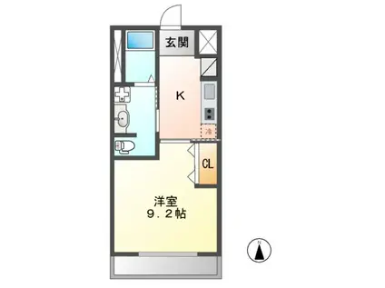 CASA EXCELSIOR Ⅱ(1K/2階)の間取り写真