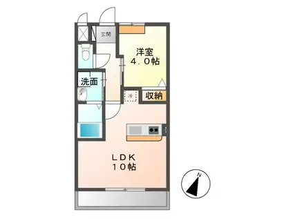 コルテーゼ(1LDK/2階)の間取り写真
