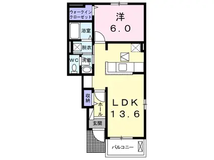 プレステージ(1LDK/1階)の間取り写真
