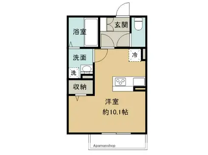 プランドール(ワンルーム/3階)の間取り写真