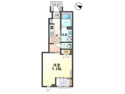 DIVA(1K/1階)の間取り写真