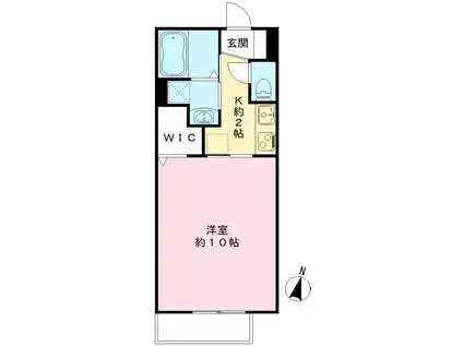 ハイツ広葉杉 II(1K/1階)の間取り写真