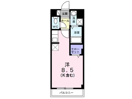 さくらハイツ(ワンルーム/1階)の間取り写真