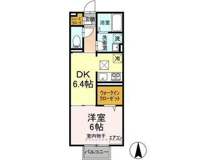 MAISON SUZUKI(1DK/1階)の間取り写真