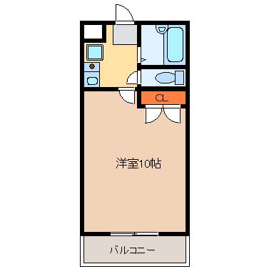 レオパレスエクセレント.10(1K/2階)の間取り写真