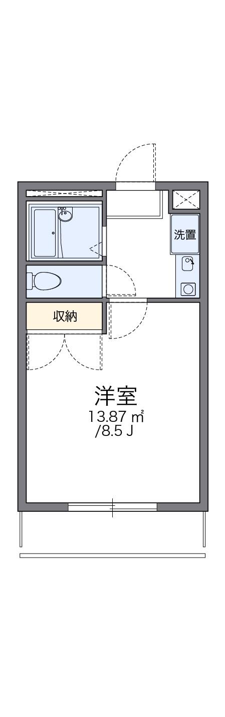 レオパレスサクセスⅠ(1K/3階)の間取り写真