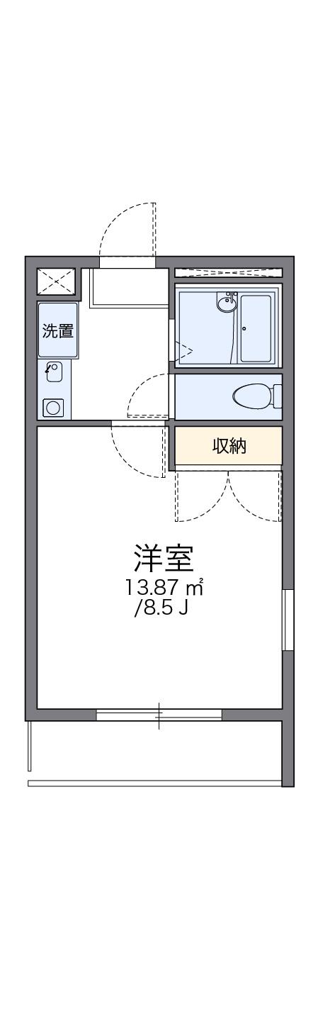 レオパレスサクセスⅠ(1K/3階)の間取り写真