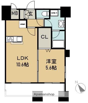 ステーションタワー トヨシマ(1LDK/4階)の間取り写真
