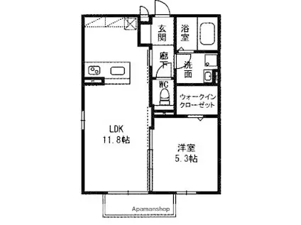 クレール6(1LDK/2階)の間取り写真