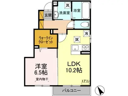 スローライフさしま(1LDK/1階)の間取り写真