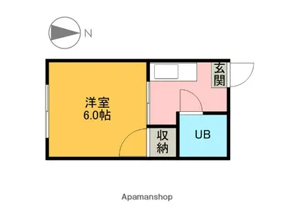 高田コーポ(1K/1階)の間取り写真