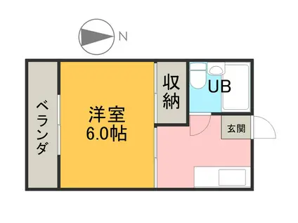 コーポ緑苑(1K/3階)の間取り写真