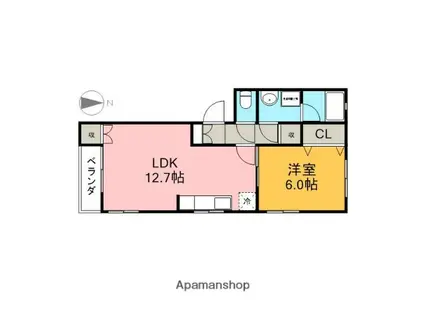 アレストミヤビ(1LDK/1階)の間取り写真