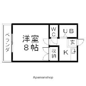 サンハイツカイガ5番館(1K/1階)の間取り写真