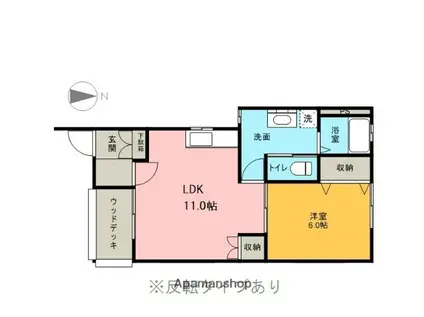 インターパークメゾン(1LDK/1階)の間取り写真